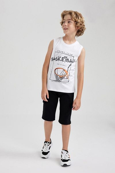 DeFacto Boy's Regular Fit Flexible Waisted Cargo Pocket Roller