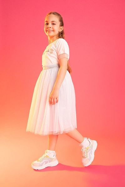 DeFacto Girl's Regular Fit Elastic Waist Tulle Tutu Skirt