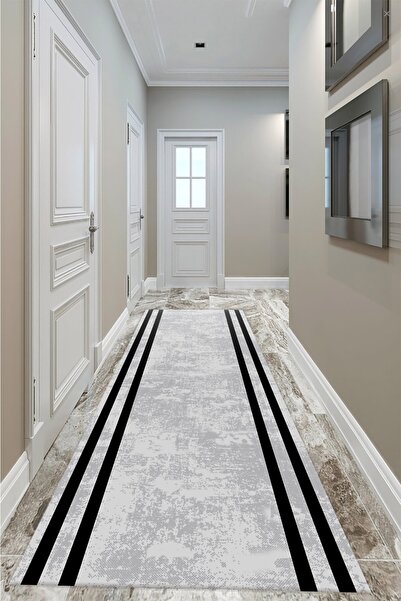 DEKOMOD Dekoratif Dijital Baskılı Kaymaz Taban Yıkanabilir Tüylenmez Kadife K...