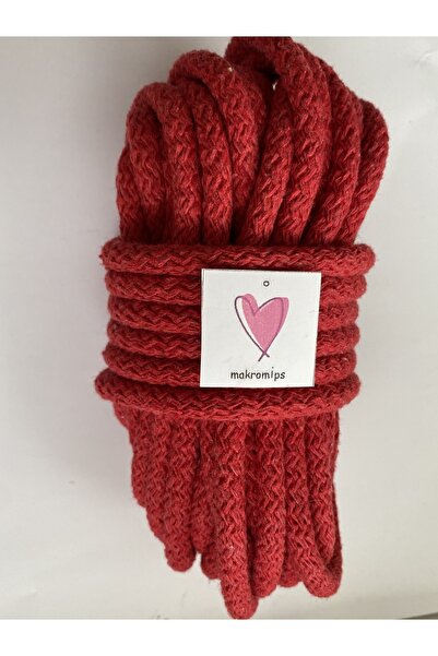 Makromİps MAKROME İP (10 metre/6.5-7 mm) DİKİLEBİLİR PAMUK TRESS KORDON HALAT...