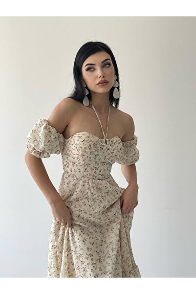 conconmoda Laysa Boyundan Bağlamalı Elbise