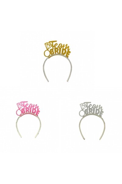 Parti Kırtasiye Team Bride Simli Eva Taç Karışık Renk 10 Adet