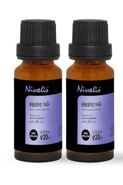 Nivalis مجموعة زيت إكليل الجبل العطري 20 مل مكونة من قطعتين