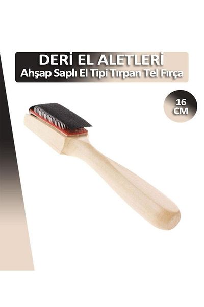 Dopar Wooden Handle Hand Scythe Wire Brush 16 cm
