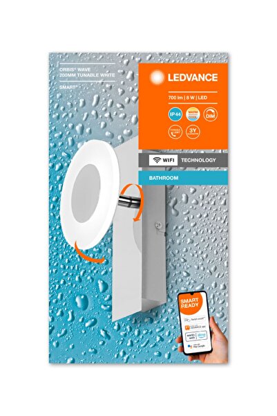 Ledvance Smart Wifi 8W Akıllı Sarı - Beyaz Işık Banyo Apliği