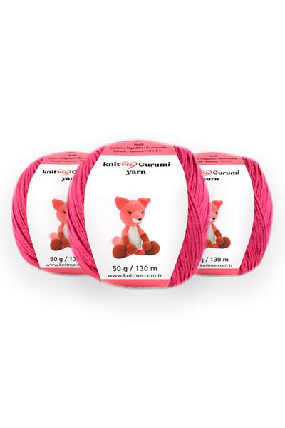 knitme GURUMI 3 Πακέτο Amigurumi, Πλεκτό Χέρι Punch Σχοινί Taka Yarn (KA6303)