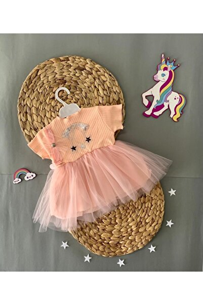 Petite Ponpon Baby Ponpon Baby Kız Bebek Yenidoğan Günlük Elbisesi Bebek Hedi...