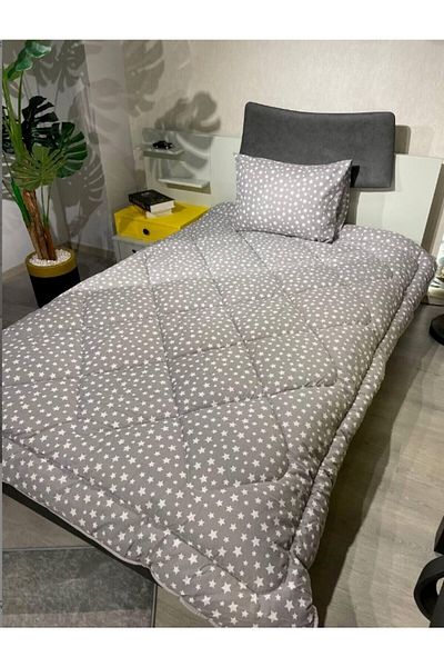 Violacasa Double Sided Welsoft Duvet Single Gray Star