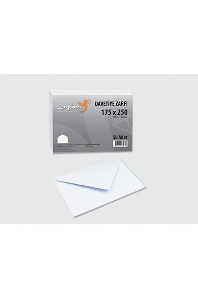 Zarfsan Φάκελος Προσκλητηρίου 17,6x25 Cm 110 Gr 1. ζύμη 50 Τεμάχια