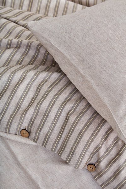 BONJARDİNHOME Soft Linen Double Duvet Cover Set