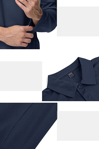 GHASSY CO. Чоловіча джерсі гольф-поло сорочка Pike Performans Taktik Military з довгими рукавами