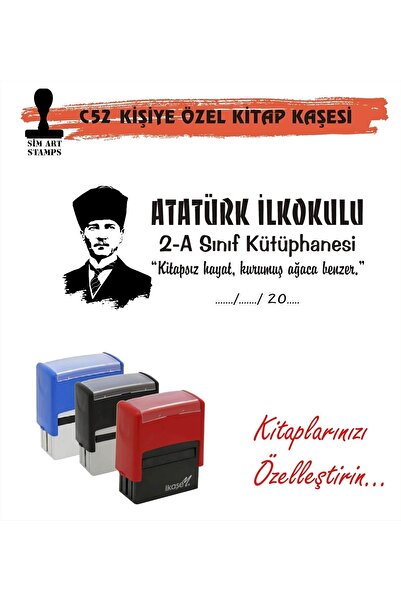 Kaşem Kişiye Özel Atatürk Temalı Kitap Kaşesi C52