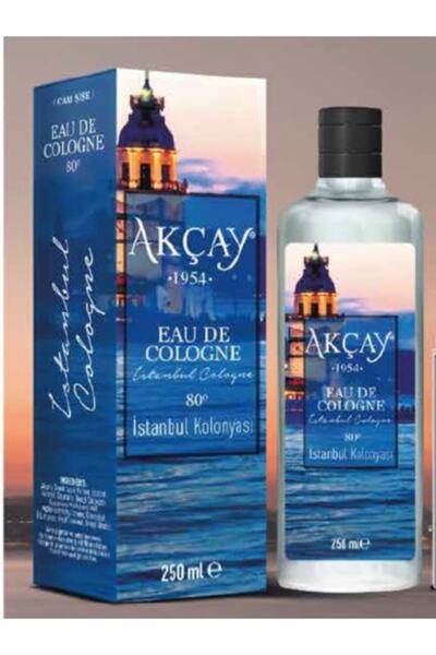 Akçay Kolonya Cam Şişe Kutulu Istanbul Kolonyası