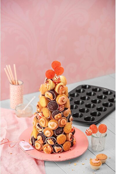 Char home Muffin Kalıbı 24’lü Mini, Sulu Muffin Için Kap Kek Kalıbı, Yapışmaz...