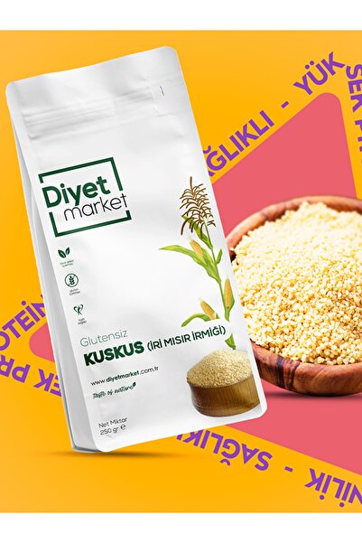 DİYET MARKET Glutensiz Kuskus iri Mısır Irmiği 250gr