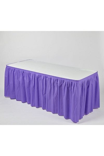 Roll-Up Purple Lilac Plastic Table Skirt 75 X 4.26 Cm