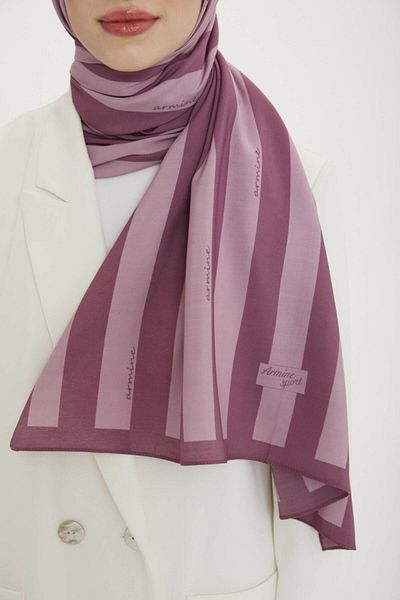 Armine Modal Shawl με γεωμετρικό σχέδιο - Sport and Stripe
