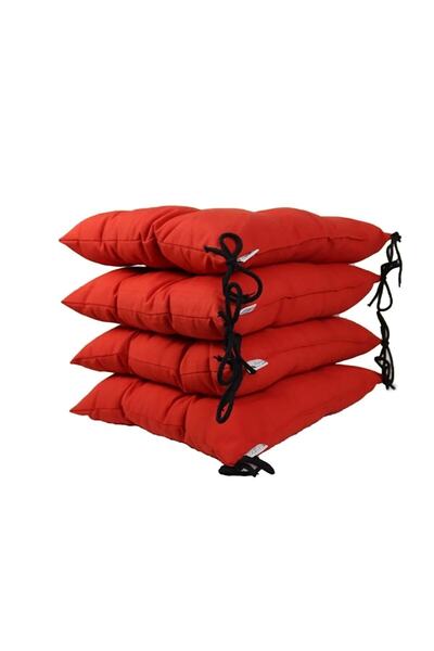 Romans Pernă pentru scaun 40x40 cm -Set de 4 roșu