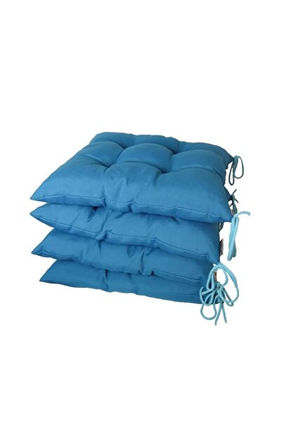 Romans Pernă pentru scaun 40x40 cm -Set de 4 Albastru