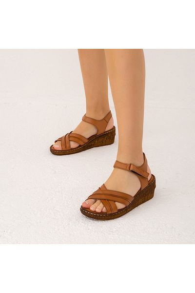 Tamer Tanca Women's Genuine Leather Heeled Sandals 885 224 Bn Sndlt Y22