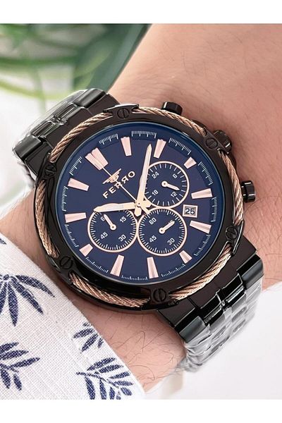 FERRO BLKT.X08 Ferro Inner Functions Active Chronograph 30 Mt Water Resistant Men's Wristwatch