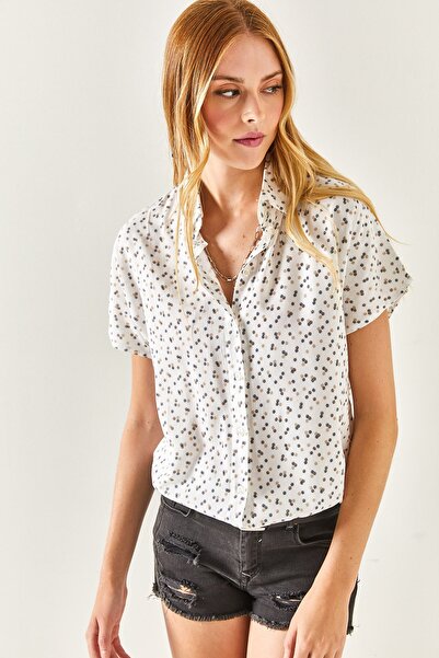 Olalook Жіноча зірка коричнева з візерунком кажана з тканої віскози Сорочка GML19001131