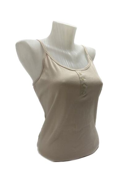 Ak Ench COTTON COTTON STRING WOMEN'S COMBED MOM BLUZ WITH CUTTON BUTTON BUTTON