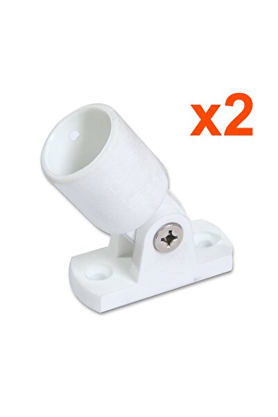 SomayStore Tekne Tente Ayağı Beyaz 25MM 2 Adet