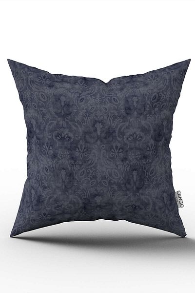Cango Home Husă de pernă cu model decorativ, alb, albastru, imprimat digital Cgh1054