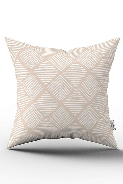 Cango Home Carcasă albă boemă scandinavă geometrică contaminată CGH1210