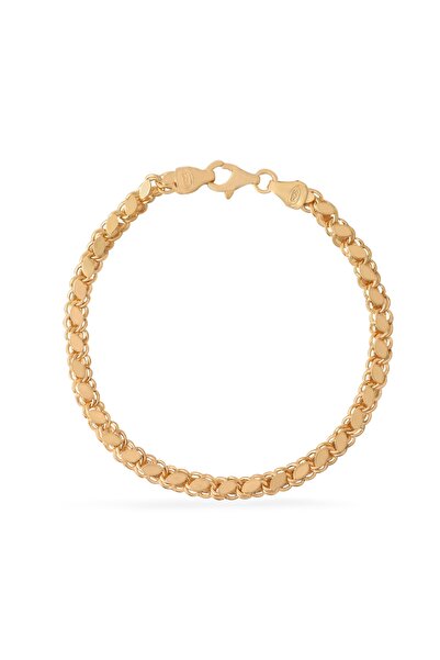 Silveranka 925 Ayar Gümüş Arpa Pullu Zincir Bileklik