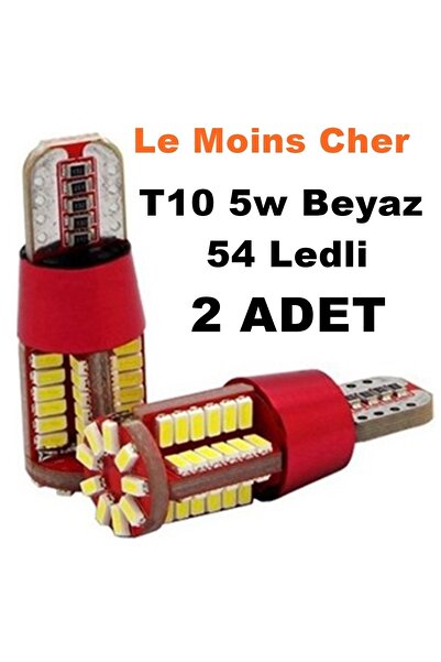 Le Moins Cher Fiat Linea T10 5w Beyaz 54 Ledli Oto Işık Lamba Park Plaka Ampul