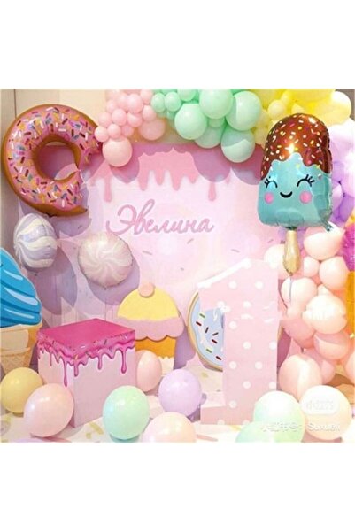 MERİ PARTİ DONUT FOLYO BALON DONDURMA FOLYO BALON VE MAKARON BALON DOĞUM GÜNÜ...