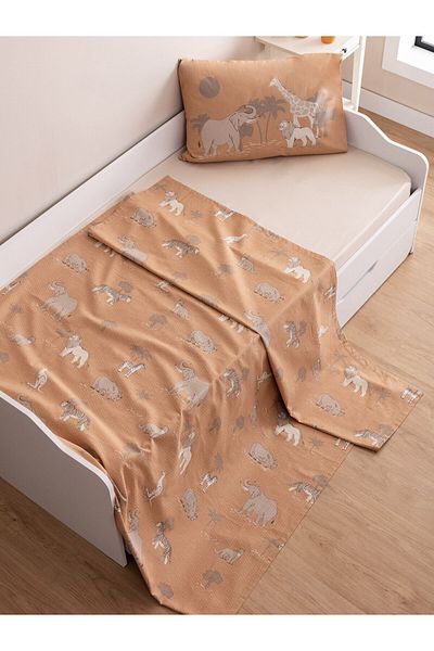 LC Waikiki Gemustertes Baumwoll-Piqué-Set für Kinder