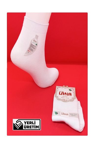 Miss Lana Women's Quality Bamboo Booties Socks Seamless Delicate Woven Perfumed Short Model Socks (12 Pairs)