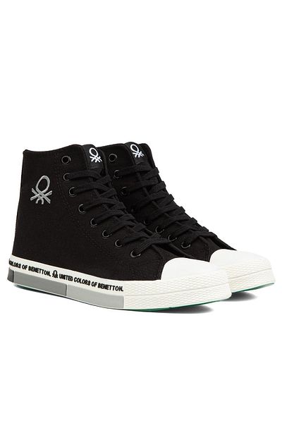 Benetton BN-70020 Black White Men's Sports Shoes