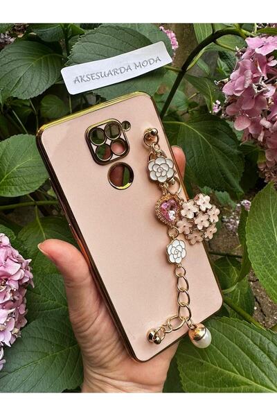 Aksesuarda Moda Redmi Note 9 Uyumlu Çiçekli Taşlı Incili El Geçmeli Lazer Kes...