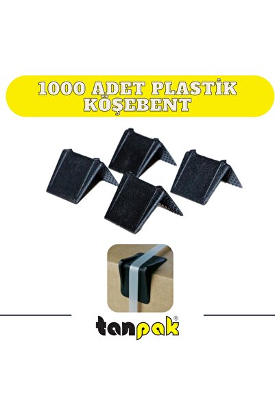 Tanpak Ambalaj Siyah Köşebent Plastik Köşe Koruyucu 13-16-19 Mm 1000 Adet