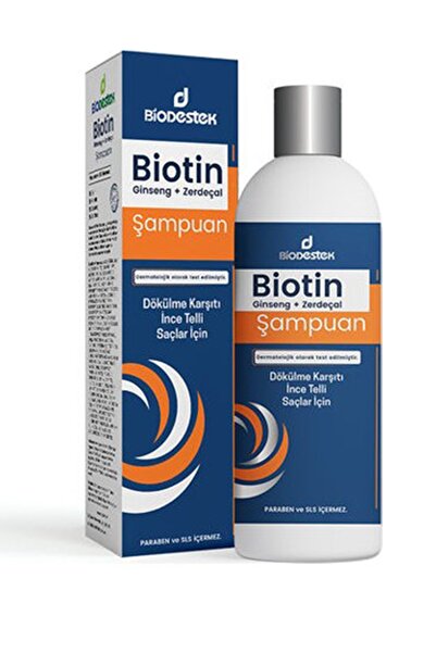 Biodestek Biotin Şampuan Ginseng Zerdeçal Bitkisel Şampuan Ince Telli Saçlar Için Destek