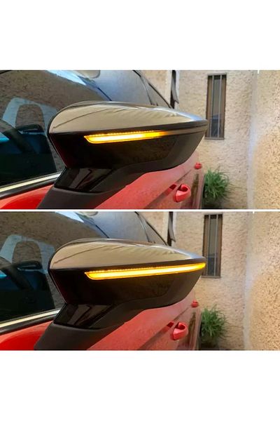 bigkey Seat Leon Mk3 Dynamic Sliding Mirror LED Led Signal 2013-2020 Right Left Set
