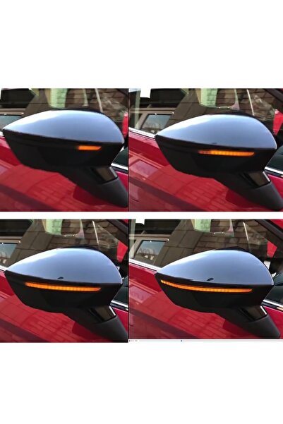 bigkey Seat Leon Mk3 Dynamic Sliding Mirror LED Led Signal 2013-2020 Right Left Set