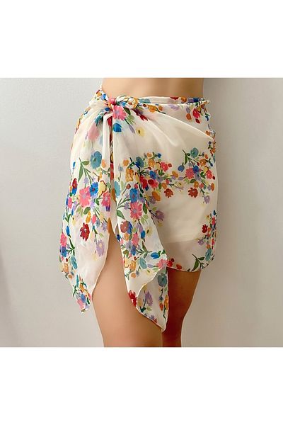 quella atelier Floral Patterned Pareo Sarong