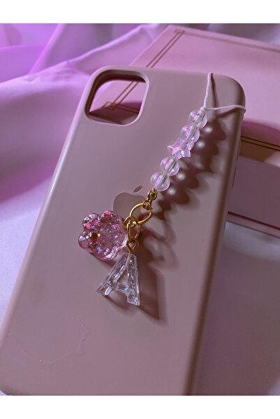 TATLIŞ Harfli el yapımı Telefon charmı 1 adet , tüm harfler mevcut