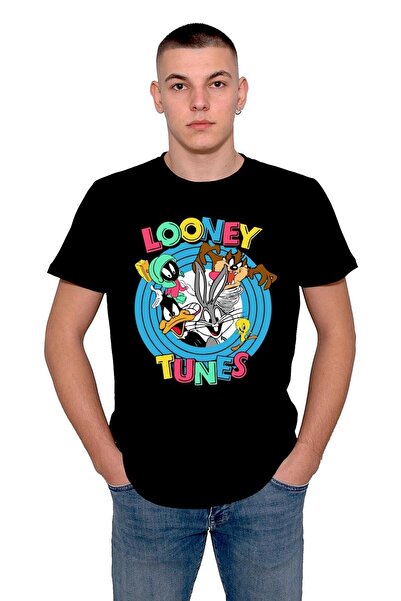 baskwear Looney Tunes Çizgi Film Tazz Bugs Bunny Duffy Duck Tişört Unisex T-shirt