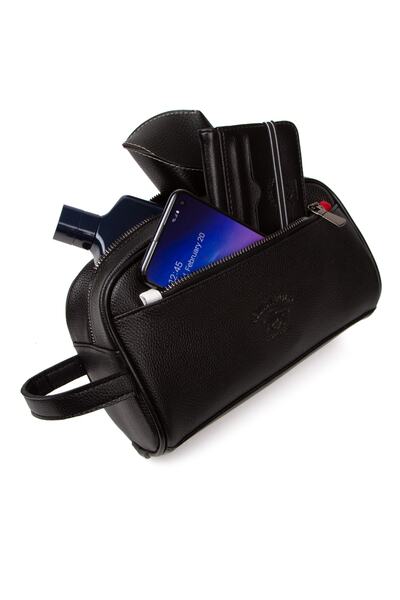 Newish حقيبة حلاقة للرجال من الجلد النباتي مقاومة للماء وحقيبة يد لمستحضرات ا...