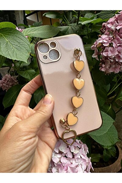 Aksesuarda Moda iPhone 13 Uyumlu Kalp El Geçmeli Lazer Kesim Kılıf