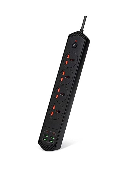 Lisa Butik 10 Girişli 4+4 USB + 2 Type-C Çoklu Priz 2 M Kablolu Akım Korumalı...