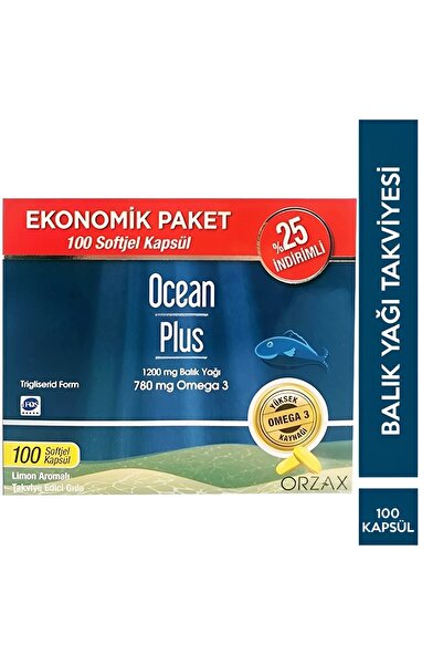 Bayer Ocean Plus 100 Adet 1200 Mg Lisanslı Balık Yağı - Beyni Ve Zekayı Güçle...