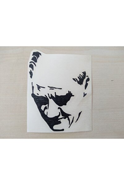 DNZSM ملصق K. ATATURK أسود 10x7 سم (سعر قطعتين) ملصق سيليتويت ATATURK، ملصق A...