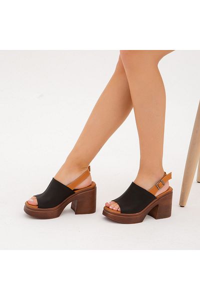 Tamer Tanca Women's Genuine Leather Heeled Sandals 231 204 Bn Sndlt Y22